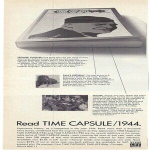 1967 Time Magazine Capsule 1944 Read History Life Book Vintage Print Ad/Poster